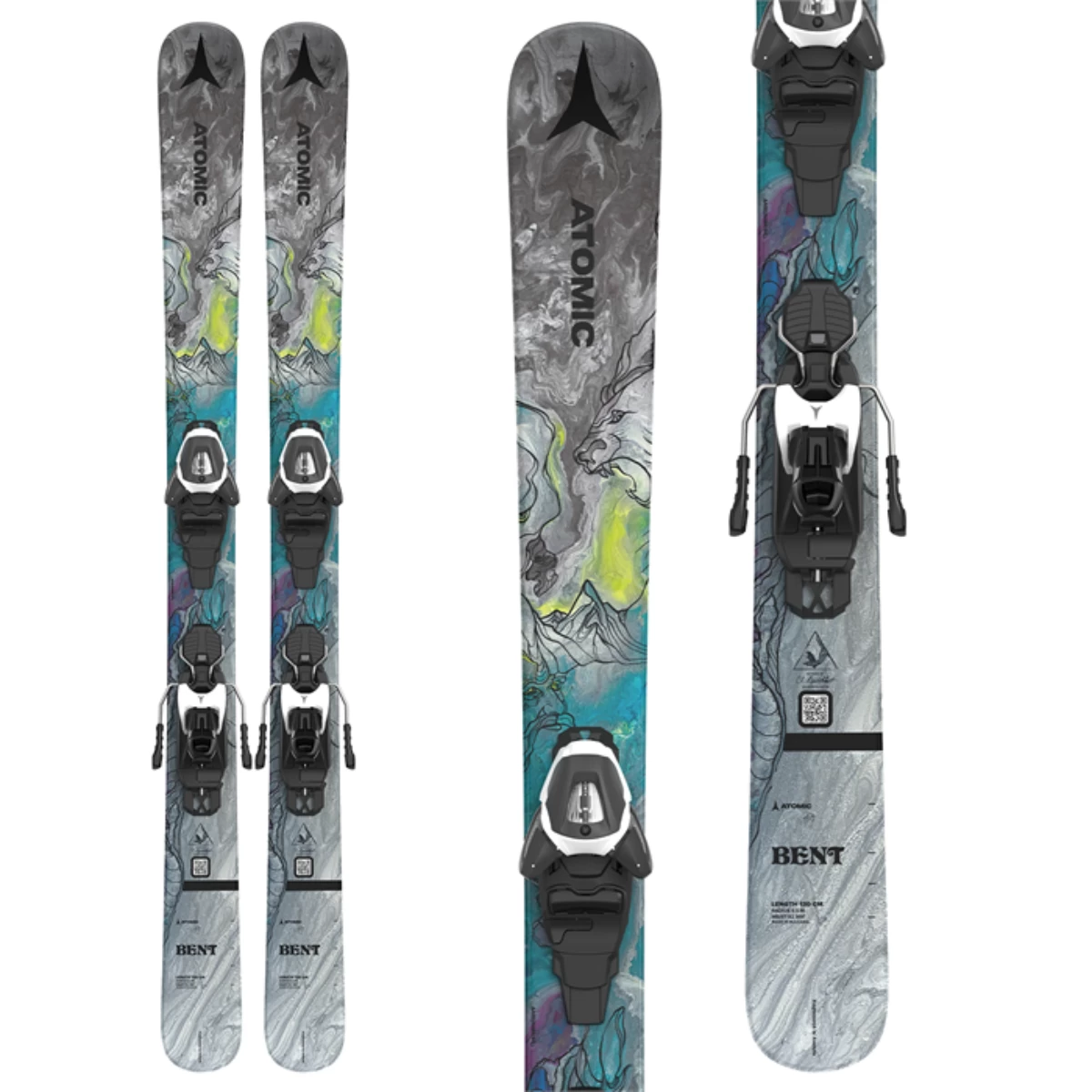 Atomic Bent Jr Skis + L6 GW Bindings Kids (140 - 150) 1 Atomic Bent Jr Skis + L6 GW Bindings Kids (140 - 150)