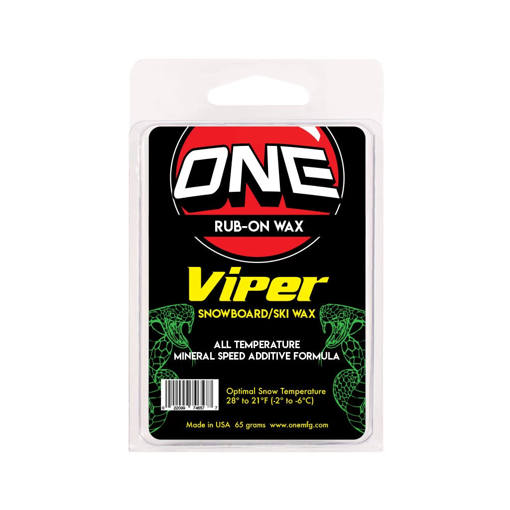 One MFG Viper Rub-On All-Temp Mineral Speed Additive Wax 1 One MFG Viper Rub-On All-Temp Mineral Speed Additive Wax